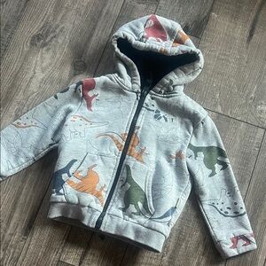 Dinosaur Adventure Kids Hoodie - Sherpa Lined.